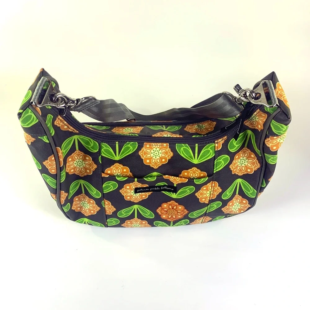Petunia Pickle Bottom Touring Diaper Bag Santiago Sunset Sling Hobo Tote Pad SEE